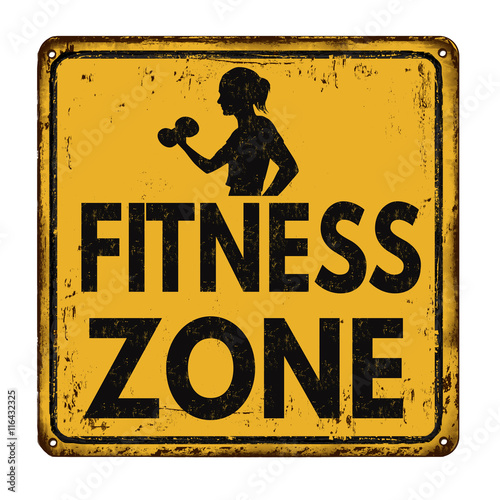 Fitness zone vintage sign