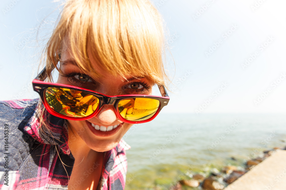 Happy young woman girl outdoor. Happy young woman girl outdoor.