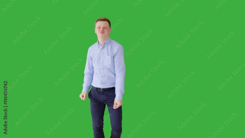 young entrepreneur presenting business concept ideas isolated on green-screen young entrepreneur presenting business concept ideas isolated on green-screen