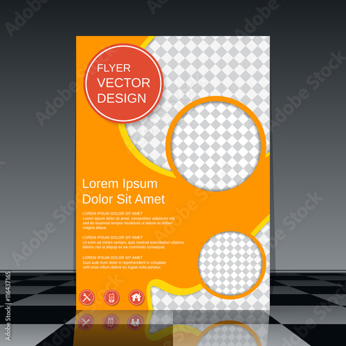 Professional business flyer vector design template