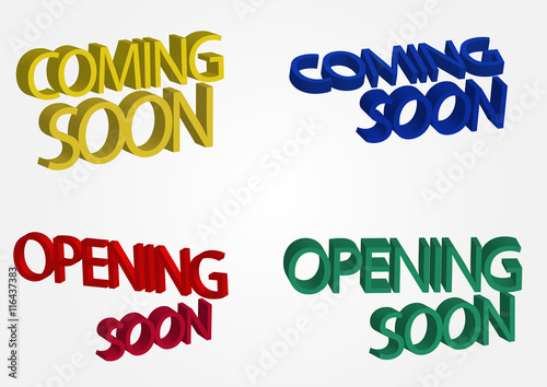 Coming soon 3 d text
