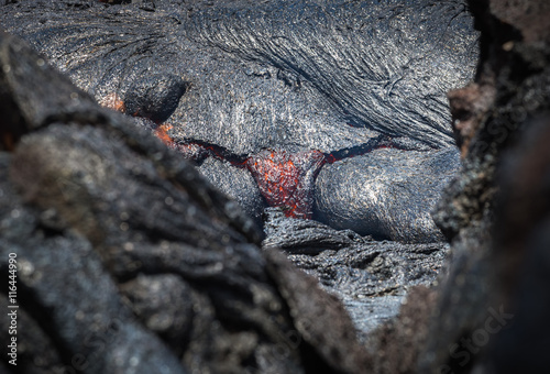Obraz na płótnie Lava flow in lava field