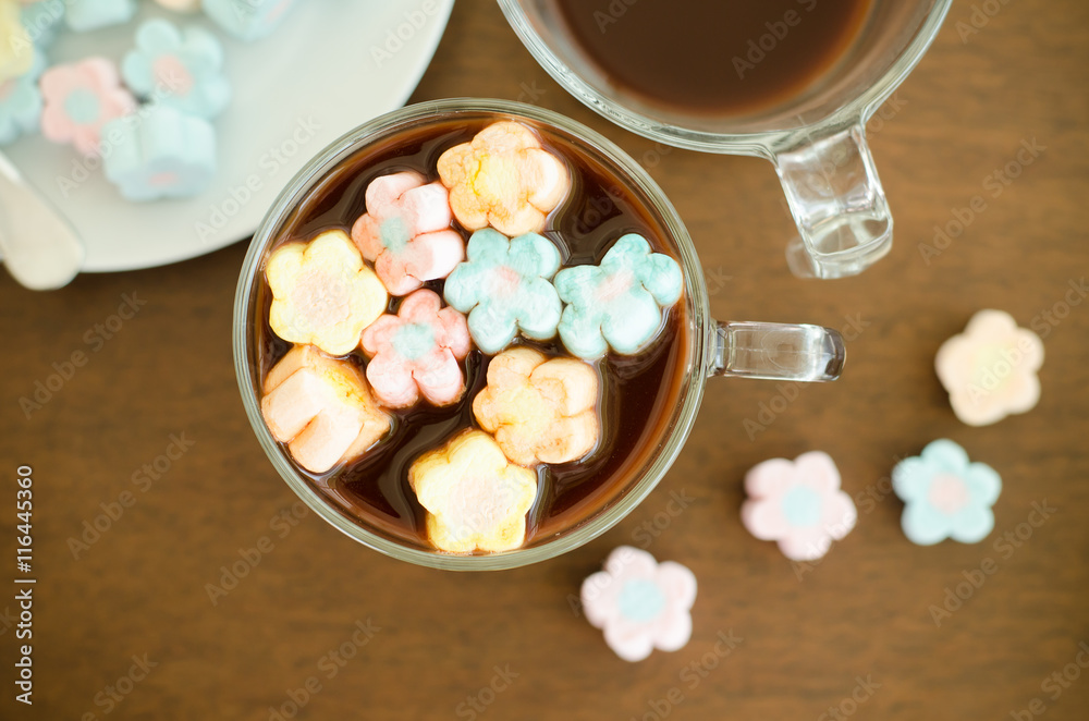 Hot cocoa with marshmallow on top Hot cocoa with marshmallow on top