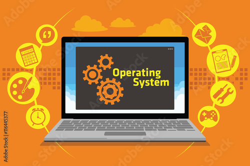 OS operating system on laptop