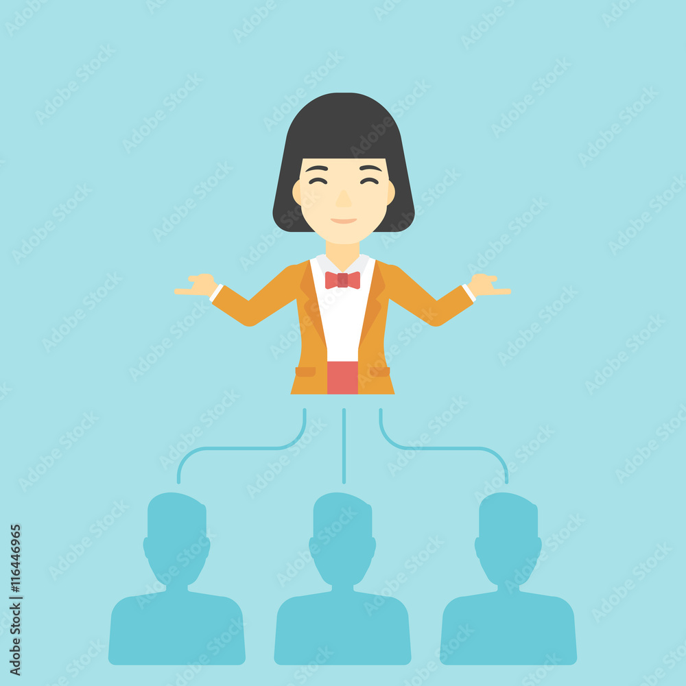Business woman choosing employee. Business woman choosing employee.