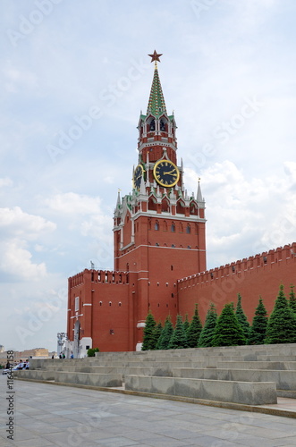 Moscow, Russia - may 27, 2016: Spasskaya tower of the Moscow Kremlin, Moscow, Russia