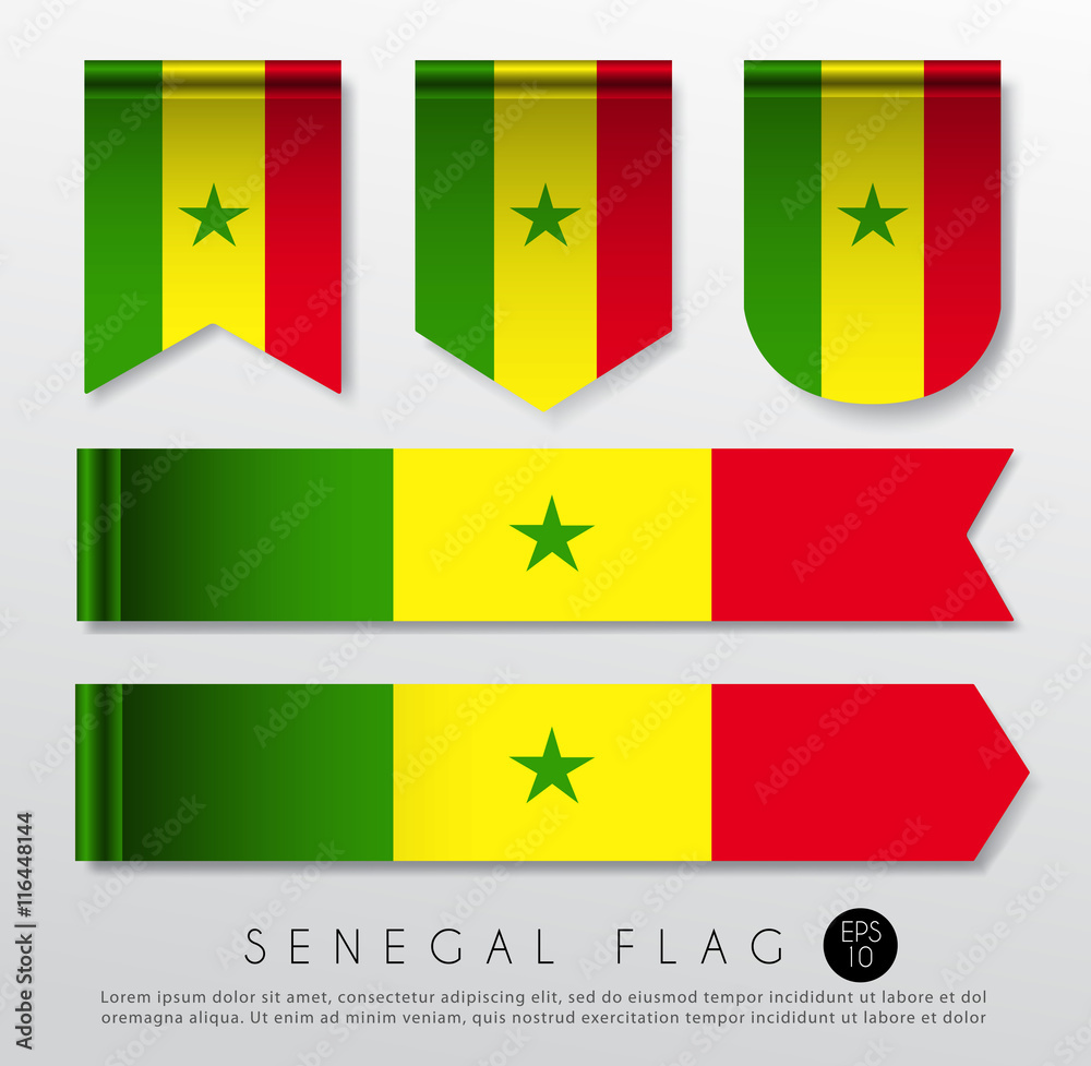 Fototapeta premium Set Of World Flag Ribbon Template : Vector Illustration