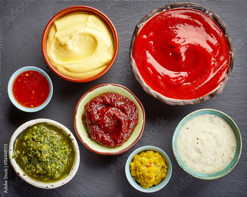 various dip sauces