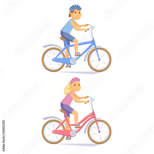 Cyclist cute children