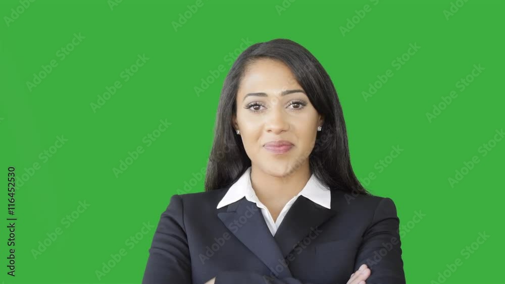 young attractive african american women on green-screen. business sales person young attractive african american women on green-screen. business sales person