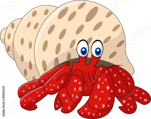 Fotografie, Tablou Cartoon hermit crab