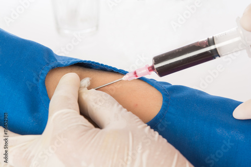 blood test in Patient room