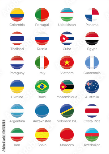 Symbole aller Futsal Teilnehmerländer der Weltmeisterschaft 2016 in Kolumbien © Ingo Menhard