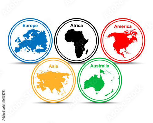 continents of the world