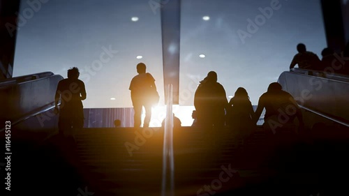 Wallpaper Mural anonymous people walking on crowded street in the city. new york city background Torontodigital.ca