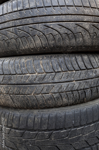 used car tires. close-up