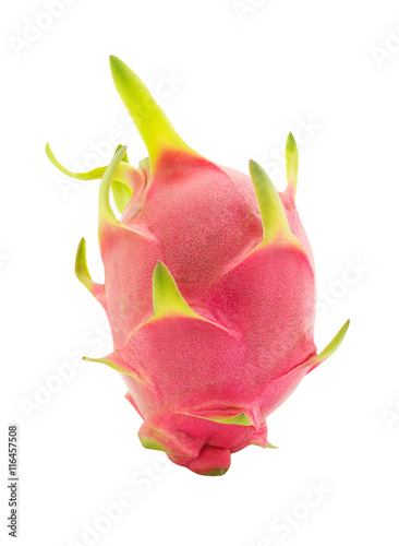 Dragon fruit or pitaya isolated on white background