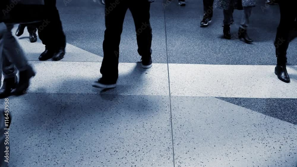 commuting people rushing to work. feet of walking persons commuting people rushing to work. feet of walking persons