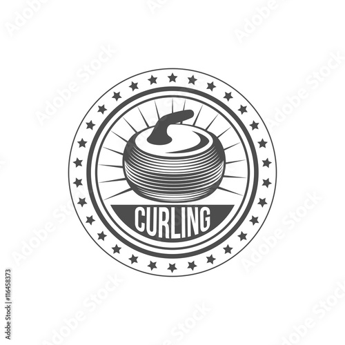 vintage curling labels and design elements