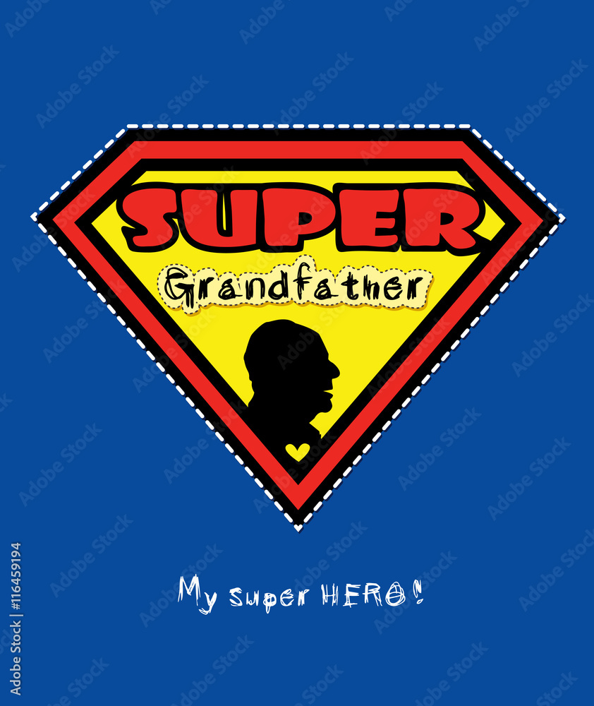 Super grandfather design card