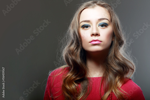 close-up portrait of beautiful woman