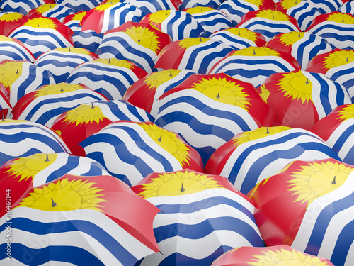 Umbrellas with flag of kiribati