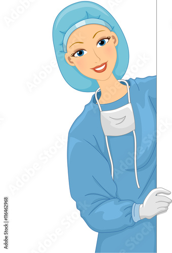 Female Doctor Scrub Suit Board