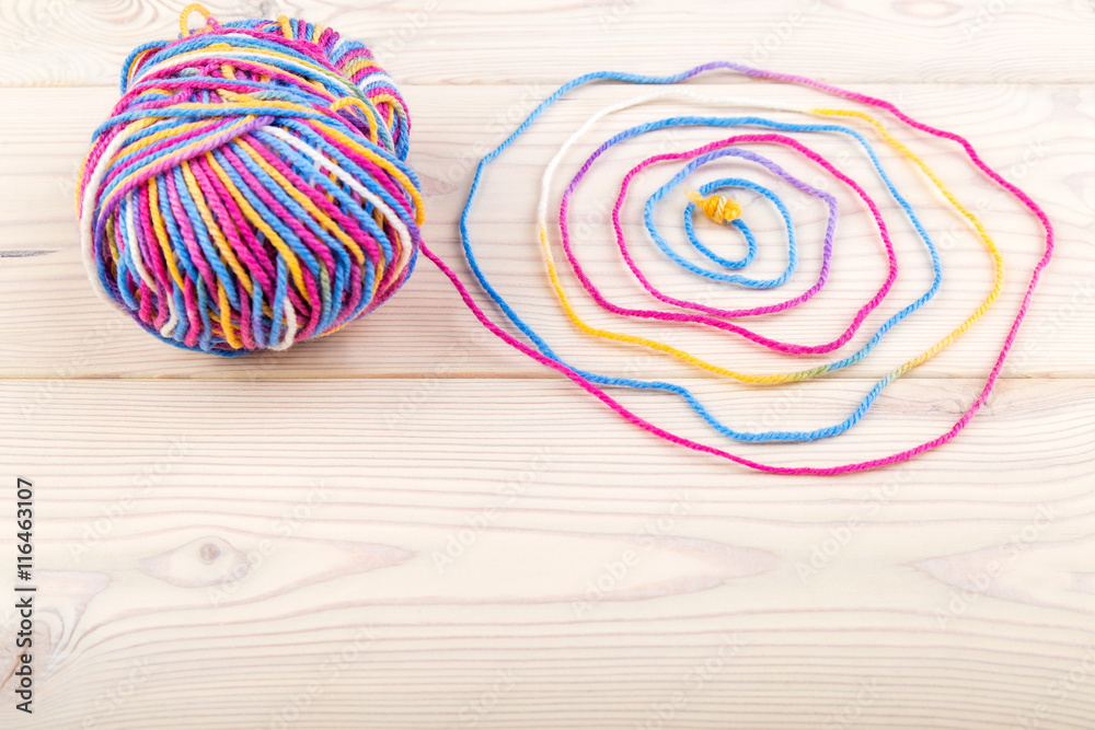 Colorful bundle with woven thread Colorful bundle with woven thread