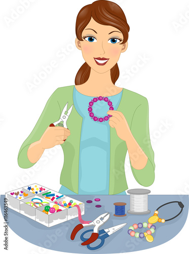 Girl Making Jewellery