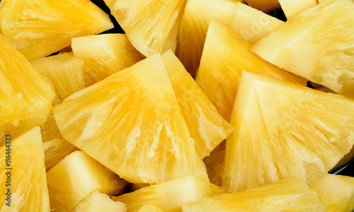 Slice of pineapple for background texture