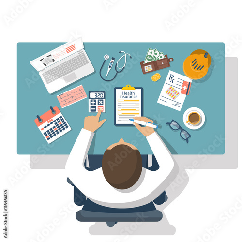 health insurance vector