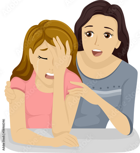 Teen Girl Comforting Friend