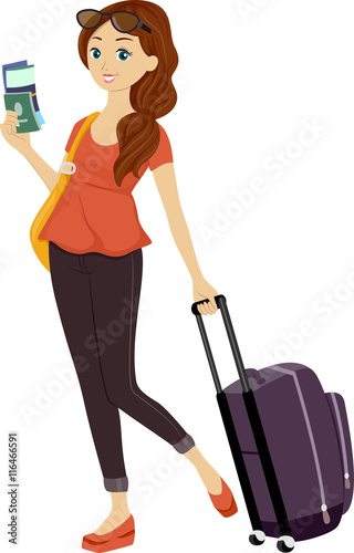 Teen Girl Traveling