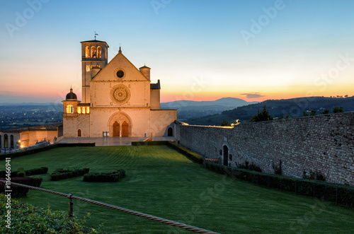 Schilderij op canvas Assisi (Umbria) Basilica di San Francesco