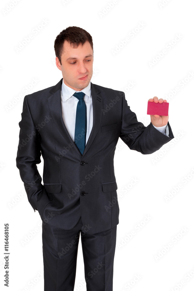 Young successful businessman in a business suit , isolated on white Young successful businessman in a business suit , isolated on white