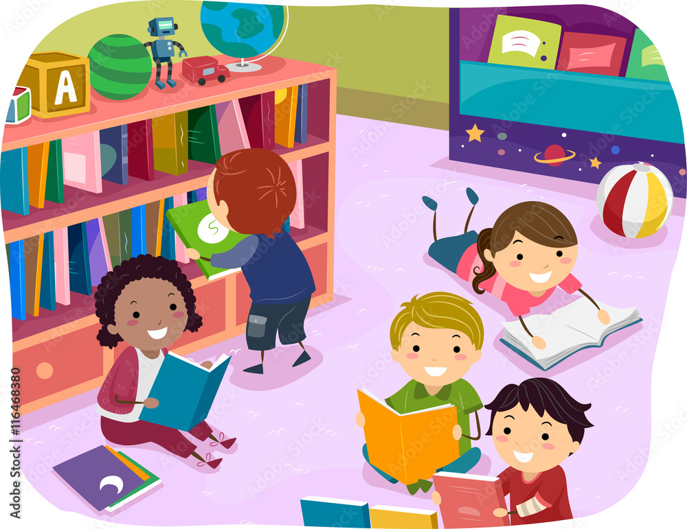 Stickman Kids Reading Time Preschool Stickman Kids Reading Time Preschool