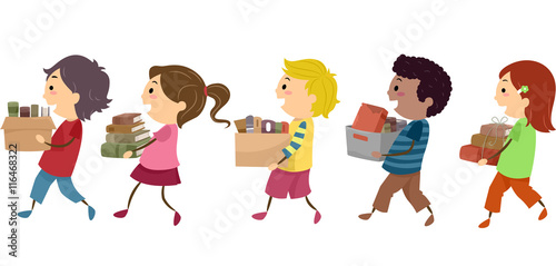 Stickman Kids Old Books