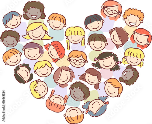 Stickman Kids Heart