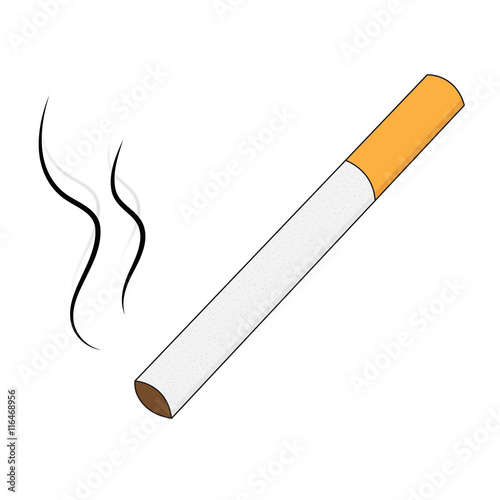 Cigarette isolated on white background. Cigarette vector illustration.