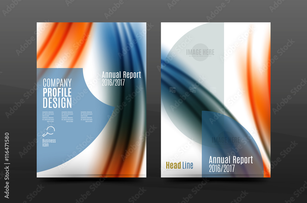 Fototapeta premium A4 size annual report business flyer cover