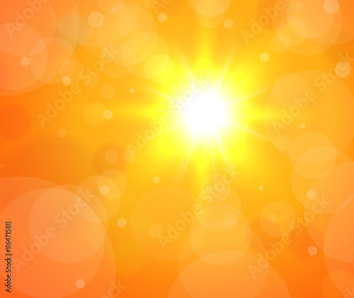 Orange bacground with sun