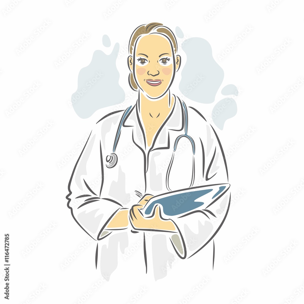Friendly Doctor using stethoscope