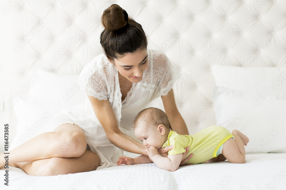 Mother with baby