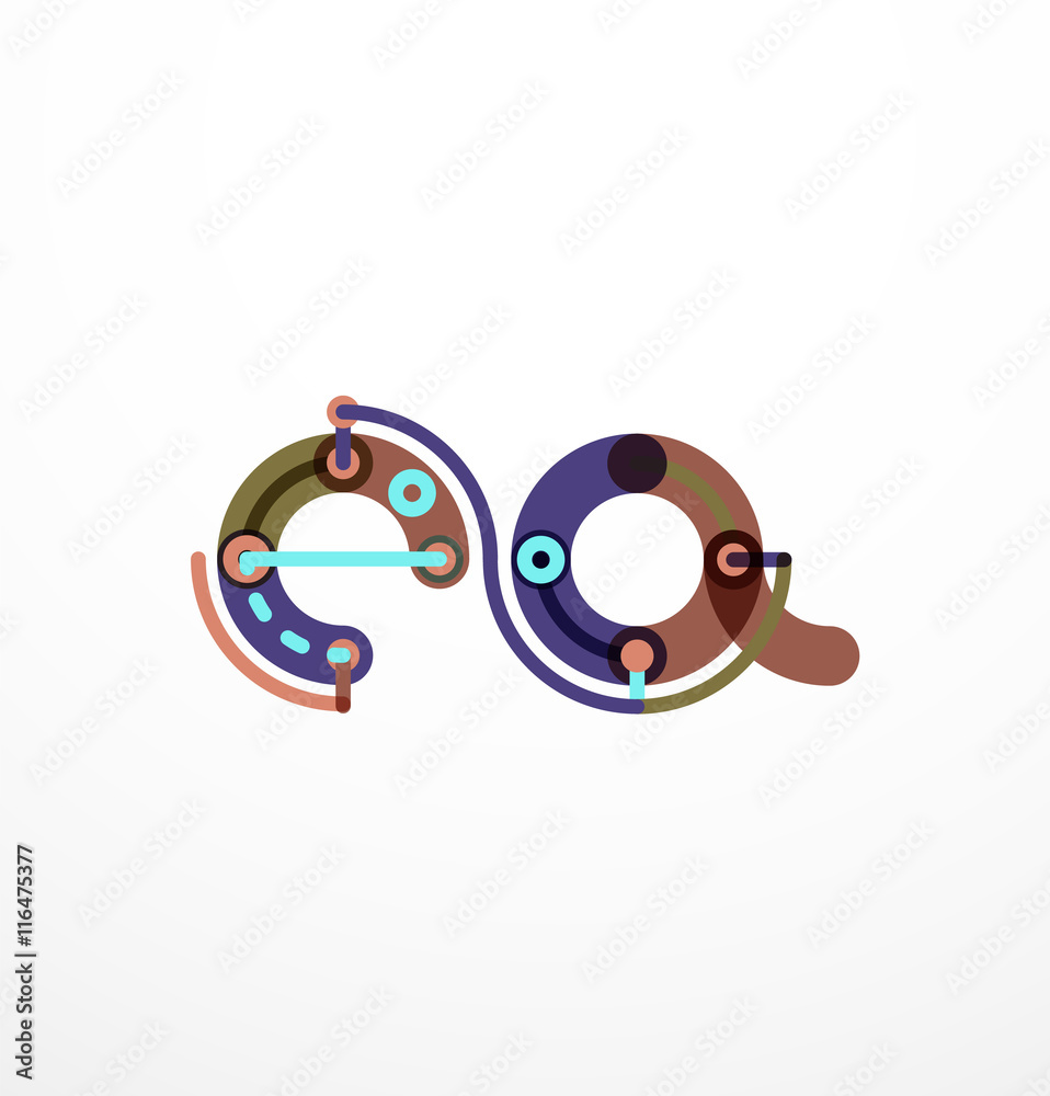 Obraz premium Linear letter concept