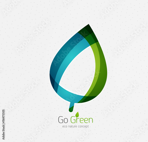 Eco nature leaf, go green environmental concept