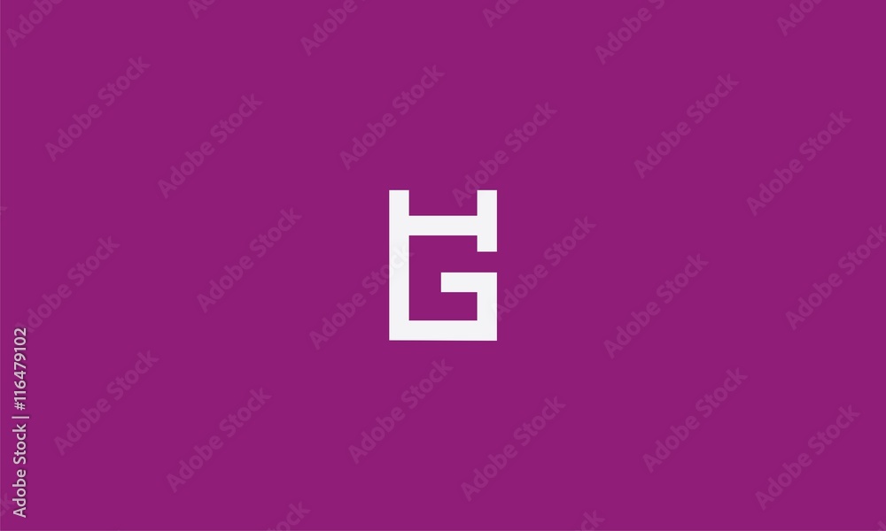 GH or HG Initial Logo template modern GH or HG Initial Logo template modern