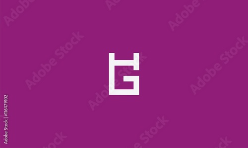 GH or HG Initial Logo template modern