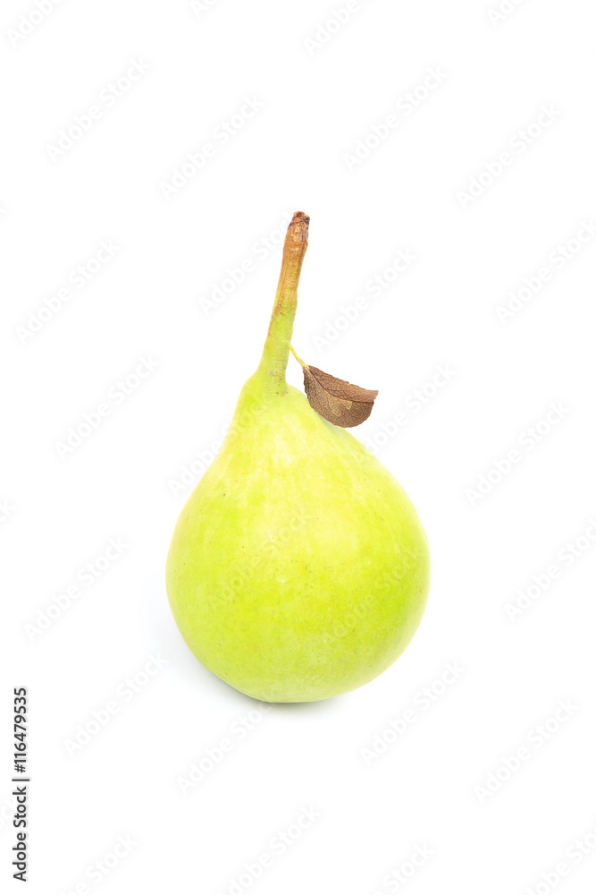 Pear vith dry leaf Pear vith dry leaf