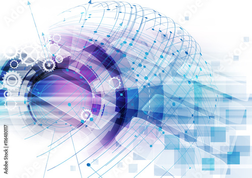 vector digital technology concept, abstract background