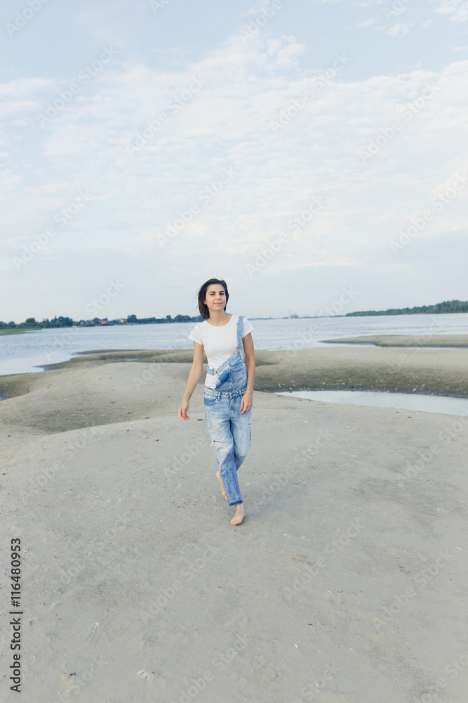 portrait girl on the beach